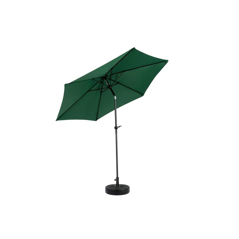 Anmytek 9FT Outdoor Patio Umbrella with Steel Frame,Market Umbrella 6 Sturdy Ribs (Base Not Included)