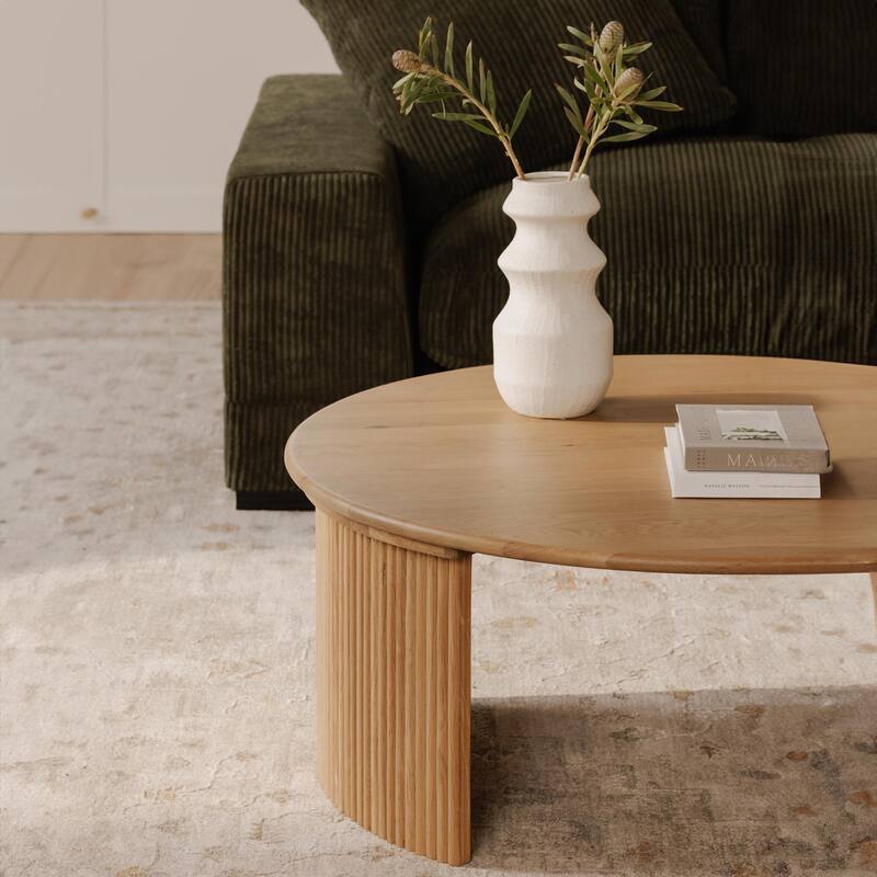 NADAAL STUDIOS Pence, Small Oval Coffee Table, Dark Brown