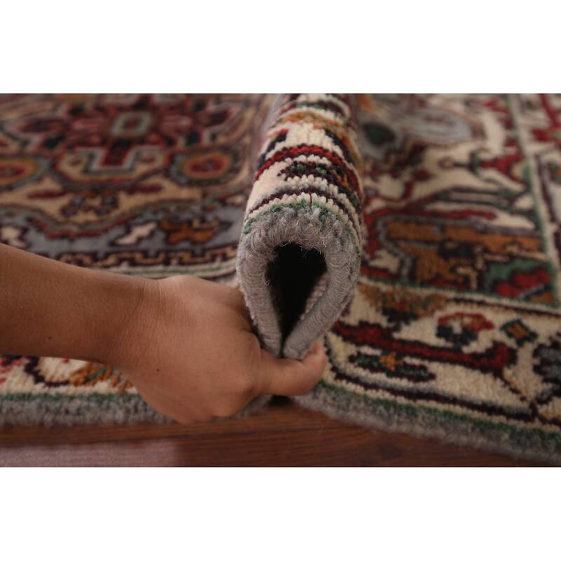 Heriz Serapi Indian Accent Rug Handmade Wool Carpet - 3'2"x 5'0"