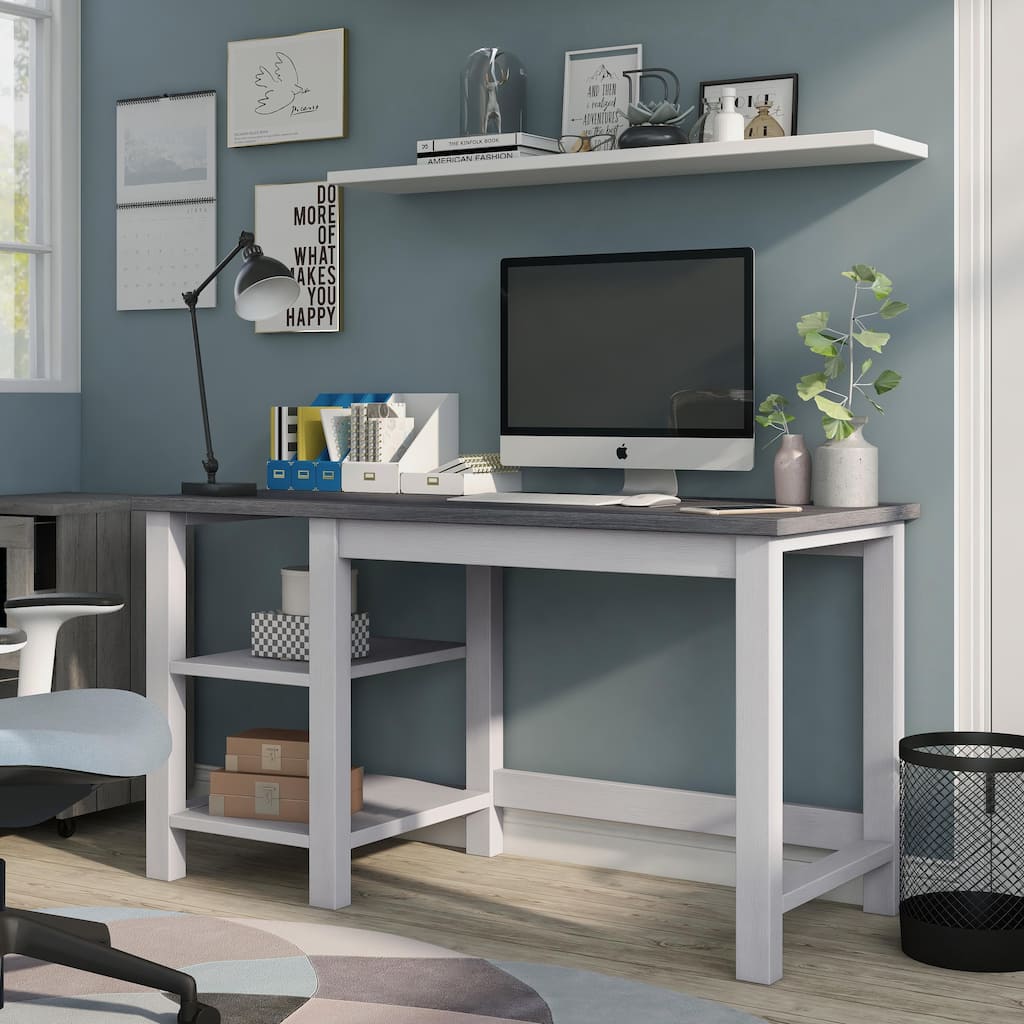 Chuck Modern Two-toned 55-inch Computer Desk by Furniture of America