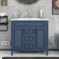 Royal Blue 36 Inch Bathroom Vanity with Top Sink - Bed Bath & Beyond ...