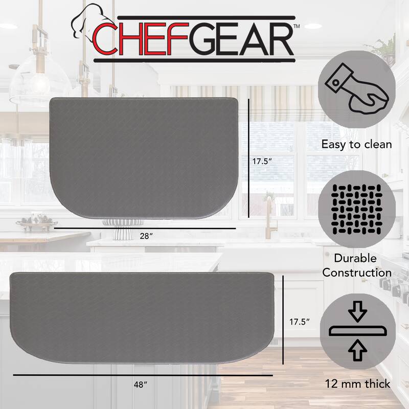 Chef Gear Playa Wedge Basketweave Anti-Fatigue Kitchen Wellness Mats