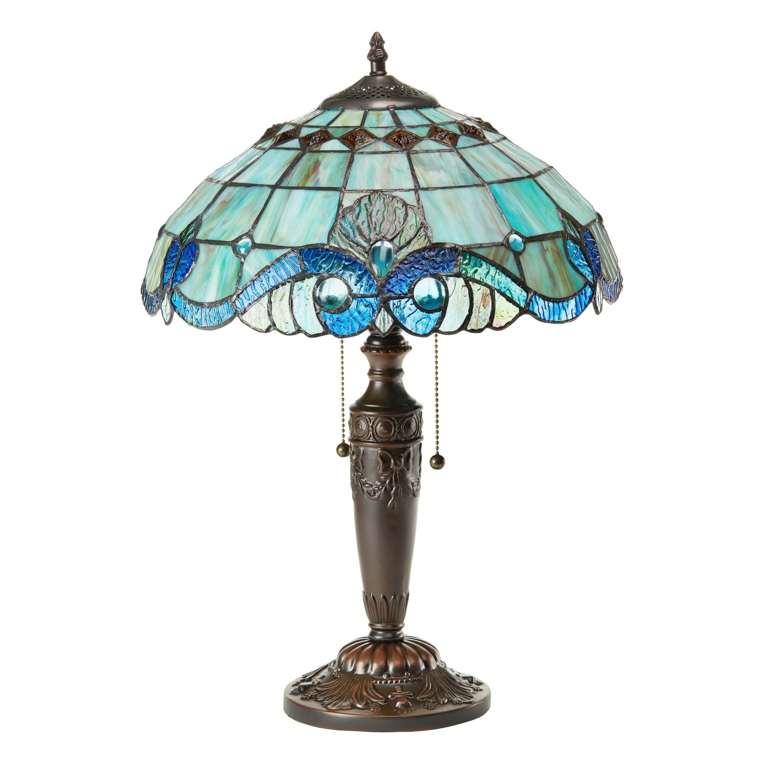 Gracewood Hollow Asdreni 20 inch Stained Glass Tiffany Lamp 14 L x 14 W x 20.25 H