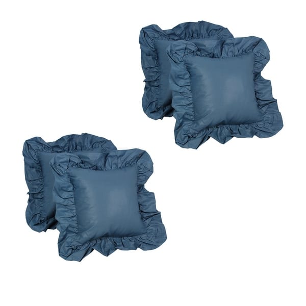 slide 2 of 6, Blazing Needles Chintz 12-inch Throw Pillow (Set of 4) Baby Blue