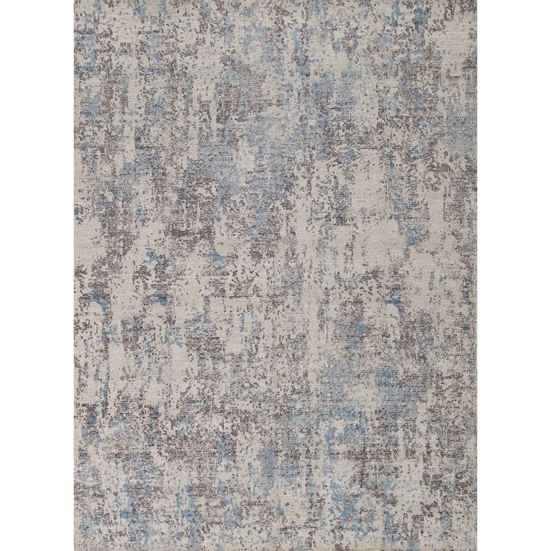 Modern Oriental Area Rug Handmade Wool Carpet - 7'9"x 9'8"