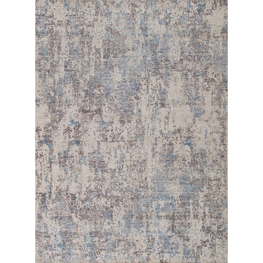 Modern Oriental Area Rug Handmade Wool Carpet - 7'9"x 9'8"