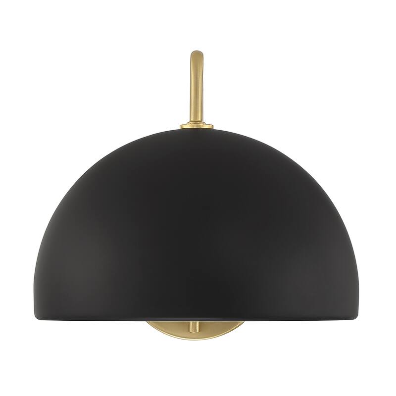 Bellevue SH54383 9" Tall Wall Sconce with a black dome shade