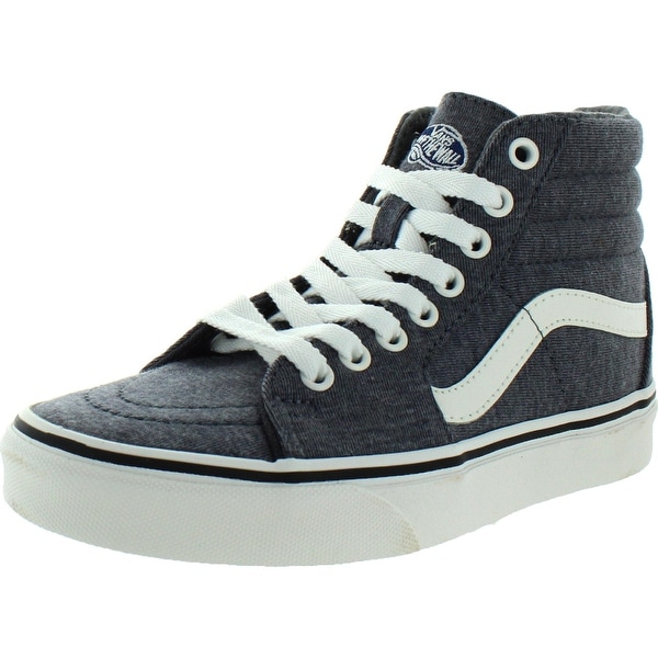 black and white vans high top mens
