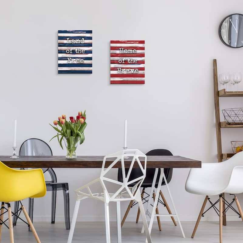 Home of the Brave & Land of the Free Canvas Art Prints