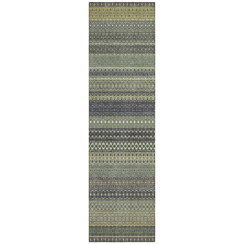 Tax Stripe Weather Resistant Timeless Fusion Outdoor Rug