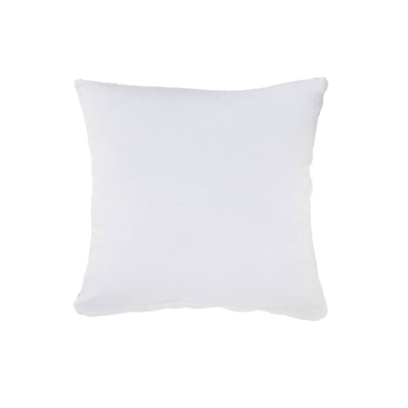 20" Orange and White Geometric Striped Square Throw Pillow