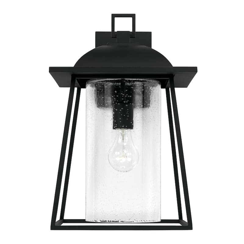 Durham 10.5" 1-light Outdoor Wall Lantern w/ Clear Seeded Glass