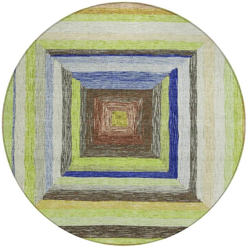 HomeRoots Geometric Transitional Rectangle Outdoor Rug