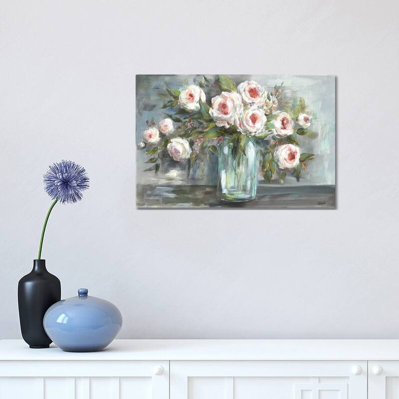 iCanvas "Pink Blooms Still Life Landscape" by Tre Sorelle Studios Canvas Print - 12x18x1.5