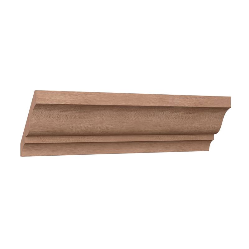 WM49: 3-in H x 2-1/10-in P x 3-7/10-in F x 96-in L Americraft Solid Hardwood Stain Grade Crown Moulding