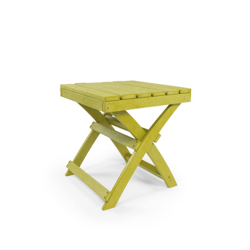 Santorini Fully Assembled All-Weather Recycled HDPE Outdoor Folding Side Table