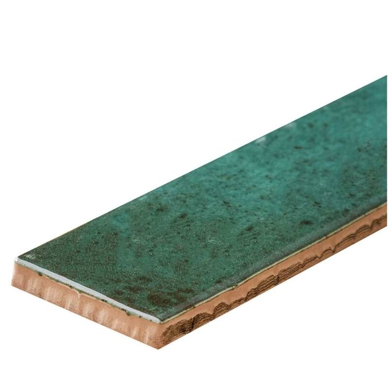 The Tile Life Ibiza 2x10 Green Ceramic Wall Tile