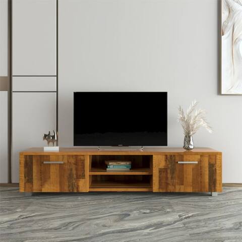 Living room TV cabinet MDF Walnut modern tv stand
