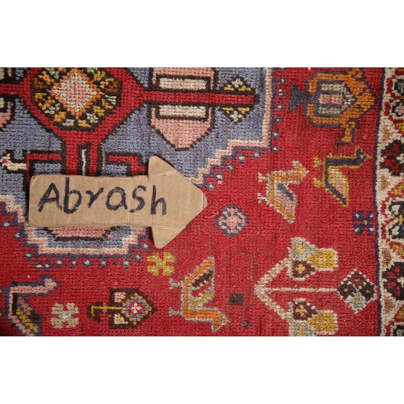 Abadeh Persian Vintage Square Area Rug Handmade Wool Carpet - 2'1"x 2'4"