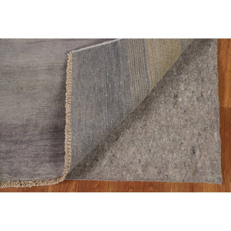 Gray Gabbeh Oriental Foyer Rug Hand-Knotted Wool Carpet - 2'7"x 3'11"