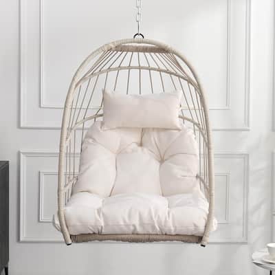 Outdoor garden rattan egg swing chair hanging chair