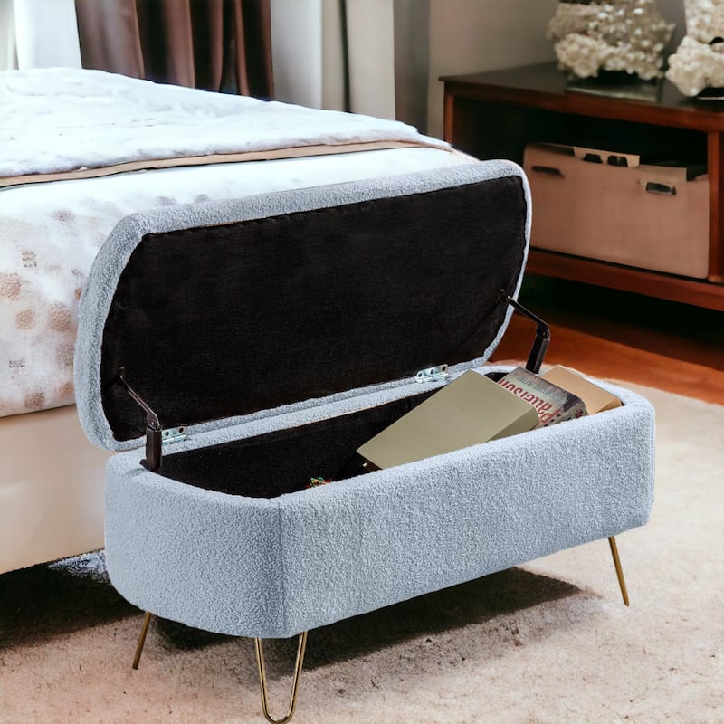39'' L Upholstered Storage Ottoman Bench