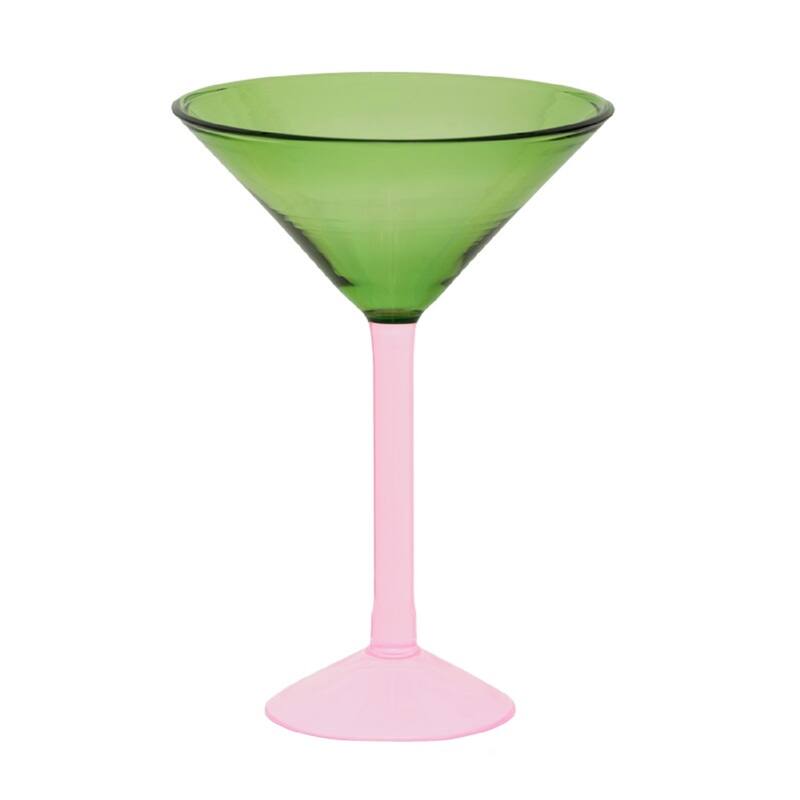 Martini Cocktail Glass, set of 2, in Gift Pack - Green