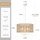 preview thumbnail 19 of 46, 5 - Light Dimmable Drum Chandelier Natural Rattan Bohemian & Coastal Pendant - 18.9 in