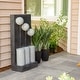 preview thumbnail 8 of 10, Alpine Corporation GIL1646 Outdoor Floor Calming Infinity Fountain with LED Lights, 3-Tier Modern Water Fountain 37", Gray