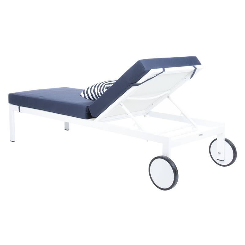 SAFAVIEH Outdoor Miya Sun Lounger - 72.8" W x 27.6" D x 33" H - 73Wx33Dx28H