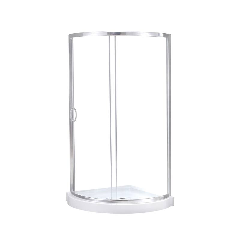 OVE Decors Breeze Corner Shower Sliding Door with Base and Clear