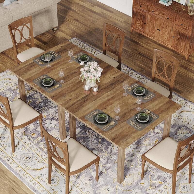 39.4 Inches Square Dining Table Solid Modern Wood Kitchen Table for Dining Room/Living Room Seats 2-4