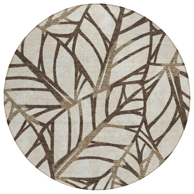 HomeRoots Floral Transitional Rectangle Outdoor Rug