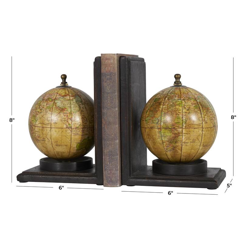 Brown Marble Arched 5 lbs Geometric Decorative Bookends with White Marble Tops (Set of 2)