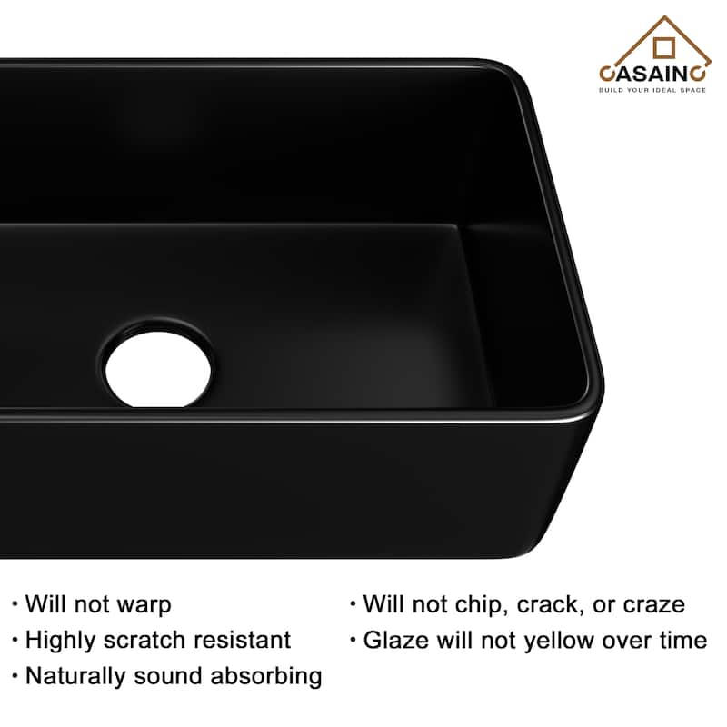 All-in-One Kit Farmhouse/Apron-Front Single Bowl Fireclay Kitchen Sink with Pull Down Sprayer Kitchen Faucet and Accessories
