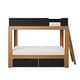 preview thumbnail 13 of 19, Mid-Century Modern Twin over Twin Bunk Bed with Storage Drawers
