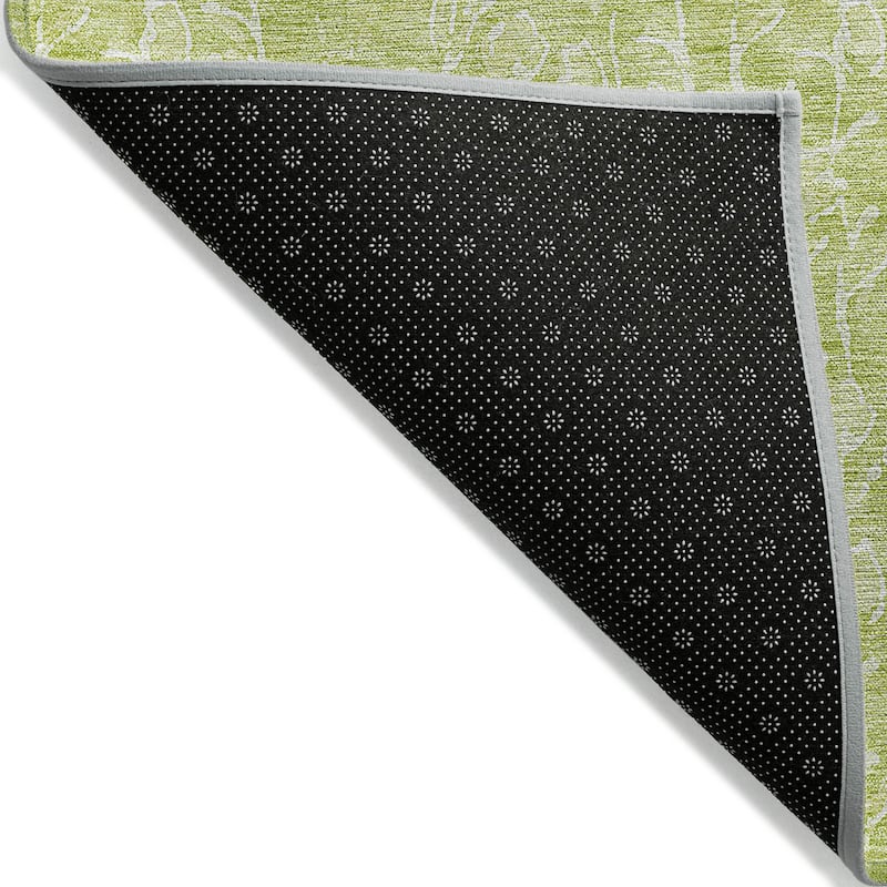 Machine Washable Indoor/ Outdoor Chantille Modern Floral Impressions Rug