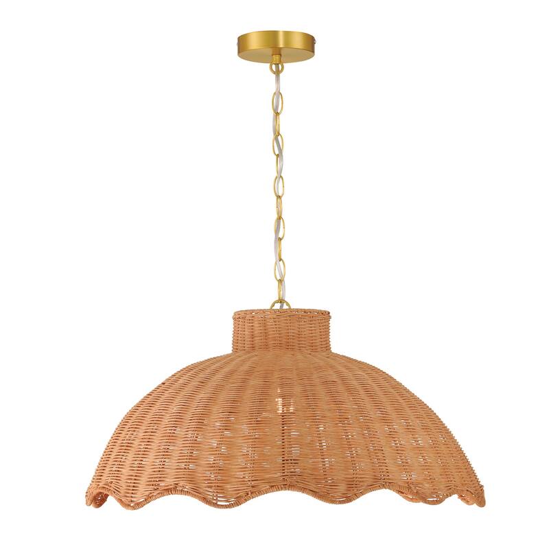 Scalloped Rattan Pendant Lighting