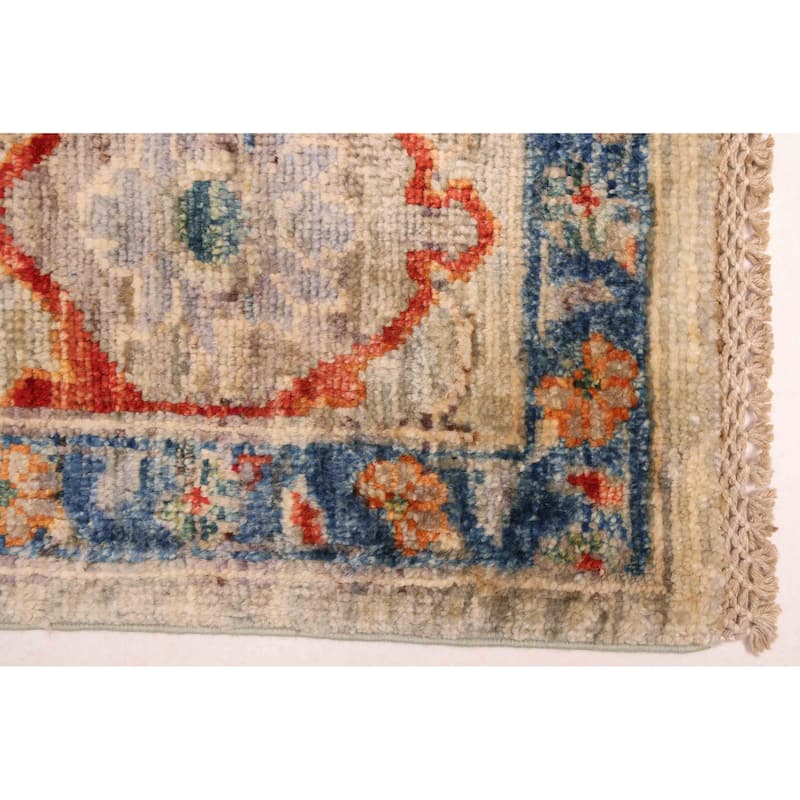 ECARPETGALLERY Hand-knotted Aryana Light Grey Wool Rug - 9'1 x 11'8