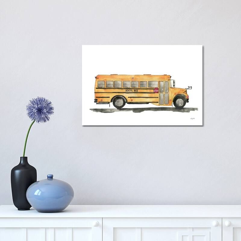 iCanvas "School Bus" by Kelsey McNatt Canvas Print - 12x18x1.5