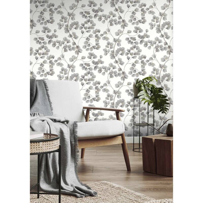 Rasch Newcomb Grey Trailing Branches Wallpaper