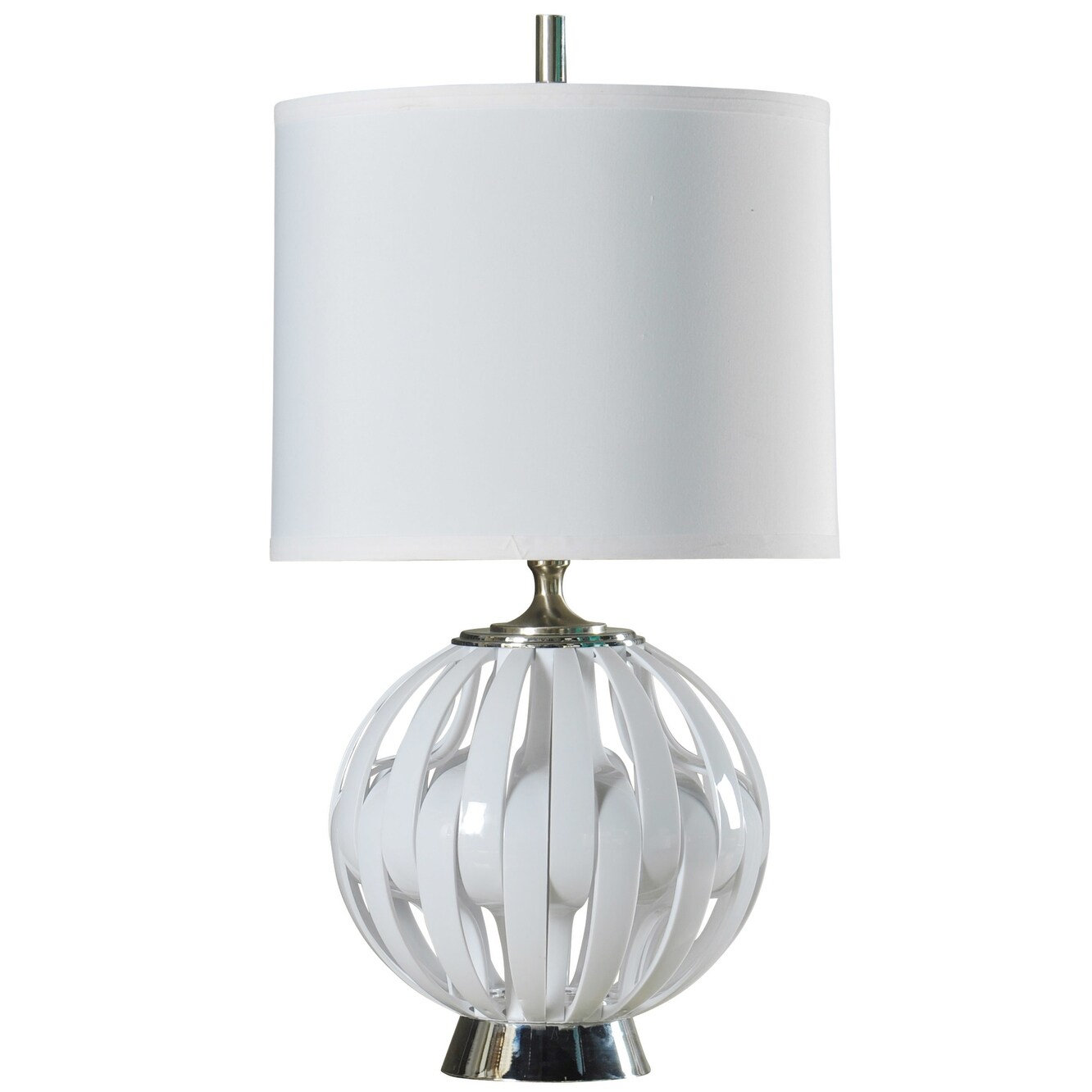 Shop Delacora Sc L39550 Ocala 35 Tall Accent Table Lamp With Hardback Fabric Shade White Overstock 25655684