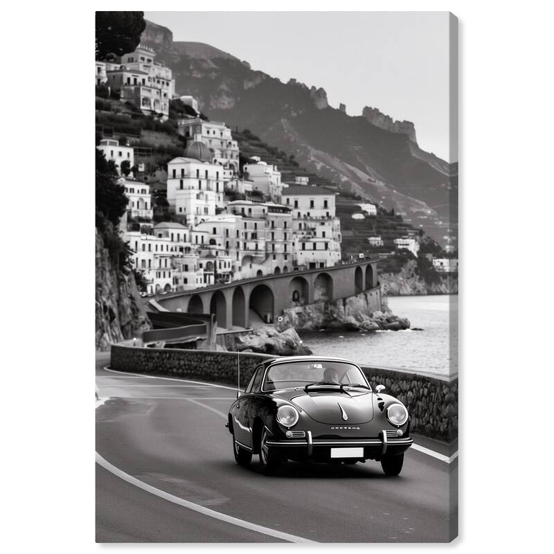 Drive through the Town Canvas by Art Remedy, Gallery Wrapped - 24" x 36"