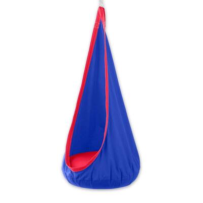 HearthSong Deluxe HugglePod Indoor/Outdoor Canvas Hanging Chair - Royal Blue - One Size
