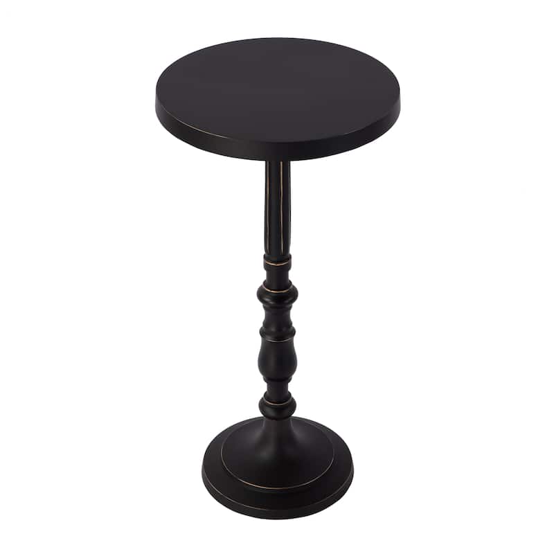 Heidi 12 in. W Round All Metal Pedestal Base End Table - Bronze