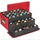 Ornament Storage that Match Christmas Stocking Stand, Decor Display w/ Name Tags, Chalk Marker