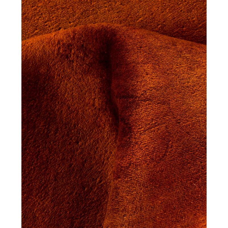Overdyed One-of-a-Kind Hand-Knotted Area Rug - Orange - 10' 0" x 13' 8"