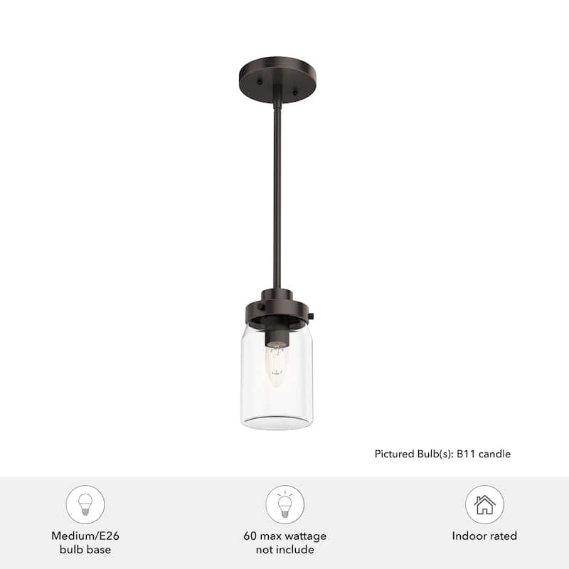 Hunter Devon Park 1-Light Mini Pendant - Kitchen Island, Dining, Bedroom - Rustic, Farmhouse