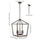 preview thumbnail 44 of 47, Oria Iron Farmhouse Industrial Lantern LED Pendant, Oil Rubbed Bronze/Faux Wood by JONATHAN Y