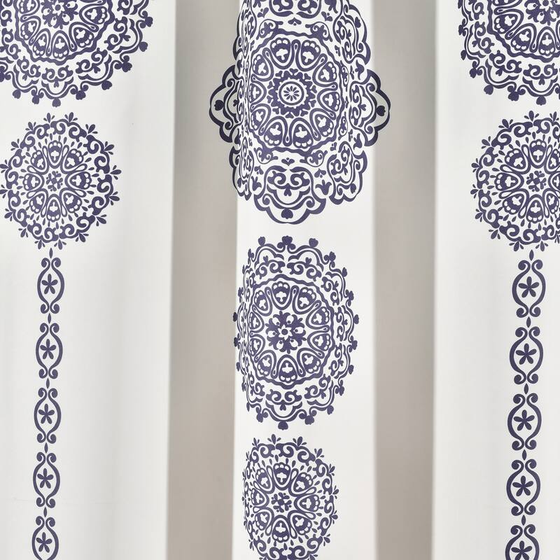 Lush Decor Stripe Medallion Room Darkening Curtain Panel Pair